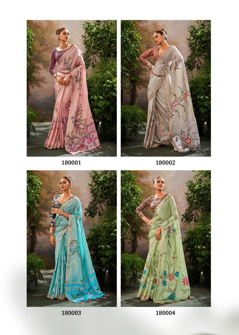 Kalindi Silk By Rajpath Soft Linen Tissue With Printed Saree